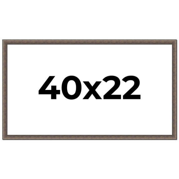 40x22 Frame Silver Real Wood Picture Frame Width 1.25 Inches | Interior Frame Depth 0.5 Inches |