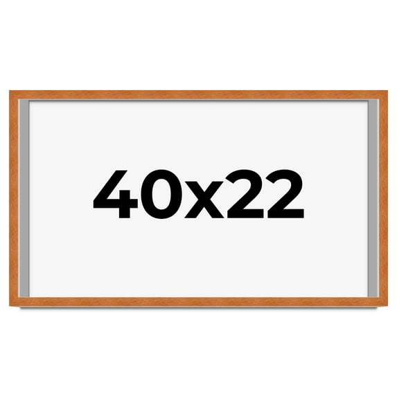 40x22 Shadow Box Frame Brown | 0.875 Inches Deep Real Wood Contemporary Shadowbox Display Frame |