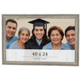thumbnail image 1 of 40x24 Frame Grey Solid Wood Picture Frame Width 1 Inches | Interior Frame Depth 0.5 Inches |, 1 of 8