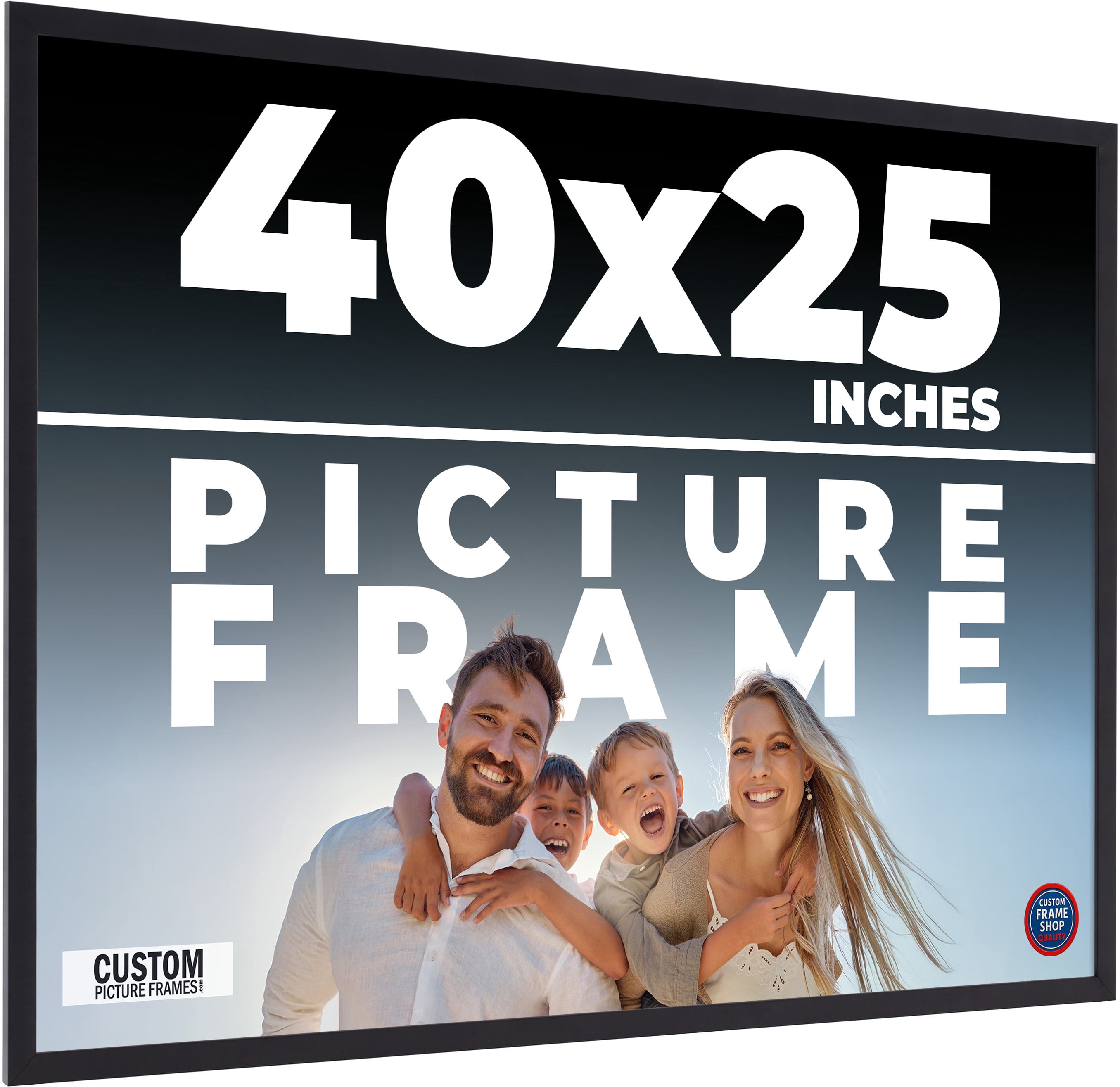 40x25 Frame Black Real Wood Picture Frame Width 0.75 inches | Interior ...