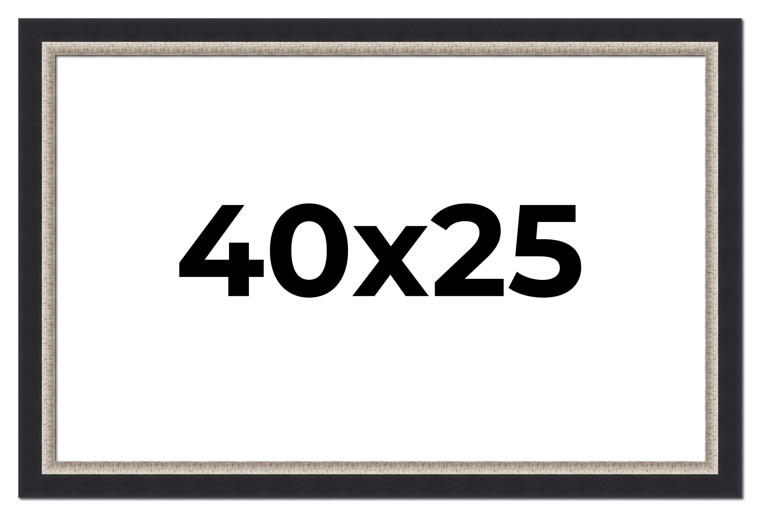 40x25 Frame Black Real Wood Picture Frame Width 2.25 Inches | Interior ...