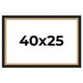 thumbnail image 1 of 40x25 Frame Gold Real Wood Picture Frame Width 2.25 Inches | Interior Frame Depth 0.5 Inches |, 1 of 8