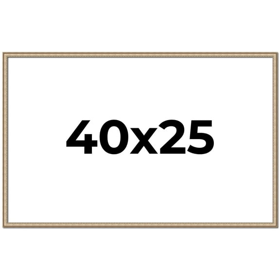 40x25 Frame Silver Real Wood Picture Frame Width 0.75 Inches | Interior Frame Depth 0.5 Inches |