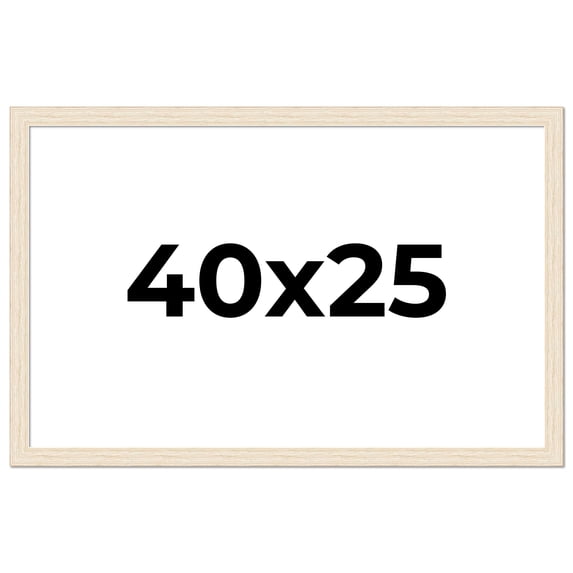 40x25 Frame White Real Wood Picture Frame Width 1.5 inches | Interior Frame Depth 0.5 inches | Barn