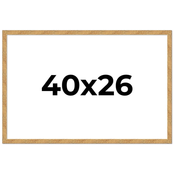 40x26 Frame Beige Real Wood Picture Frame Width 1.25 inches | Interior Frame Depth 0.5 inches |