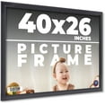 thumbnail image 1 of 40x26 Frame Black Passaggi Solid Wood Picture Frame Width 1.5 Inches | Interior Depth 0.5 Inches |, 1 of 8
