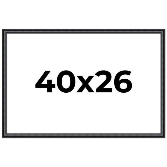 40x26 Frame Black Real Wood Picture Frame Width 1.25 inches | Interior Frame Depth 0.5 inches |