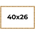 thumbnail image 1 of 40x26 Frame Gold Bamboo Solid Wood Picture Frame | 1 Inch Moulding Width | Interior Frame Depth, 1 of 8