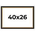thumbnail image 1 of 40x26 Frame Gold Real Wood Picture Frame Width 2.25 Inches | Interior Frame Depth 0.5 Inches |, 1 of 8