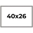 thumbnail image 1 of 40x26 Frame Silver Real Wood Picture Frame Width 1.125 Inches | Interior Frame Depth 0.5 Inches |, 1 of 8