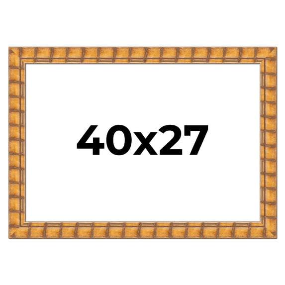 40x27 Frame Beige Real Wood Picture Frame Width 3 inches | Interior Frame Depth 0.5 inches |