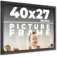 thumbnail image 1 of 40x27 Frame Black Passaggi Solid Wood Picture Frame Width 1.5 Inches | Interior Depth 0.5 Inches |, 1 of 8