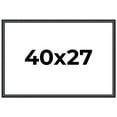 thumbnail image 1 of 40x27 Frame Black Real Wood Picture Frame Width 1.25 inches | Interior Frame Depth 0.5 inches |, 1 of 8