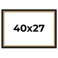 thumbnail image 1 of 40x27 Frame Gold Real Wood Picture Frame Width 2.25 Inches | Interior Frame Depth 0.5 Inches |, 1 of 8