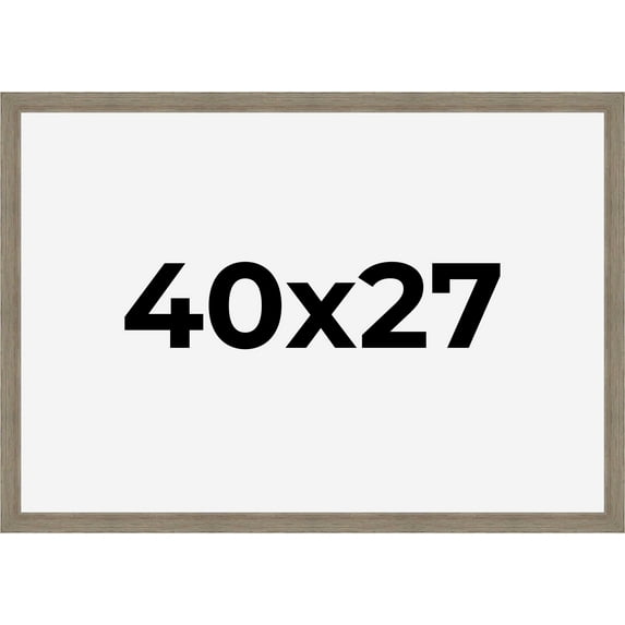 40x27 Frame Gray Barnwood Rustic Solid Wood Picture Frame | 1.5 Inch Moulding Width | Includes UV