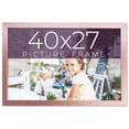 thumbnail image 1 of 40x27 Frame Pink Real Wood Picture Frame Width 0.75 inches | Interior Frame Depth 0.5 inches | Rose, 1 of 8