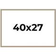 thumbnail image 1 of 40x27 Frame Silver Real Wood Picture Frame Width 0.75 Inches | Interior Frame Depth 0.5 Inches |, 1 of 8