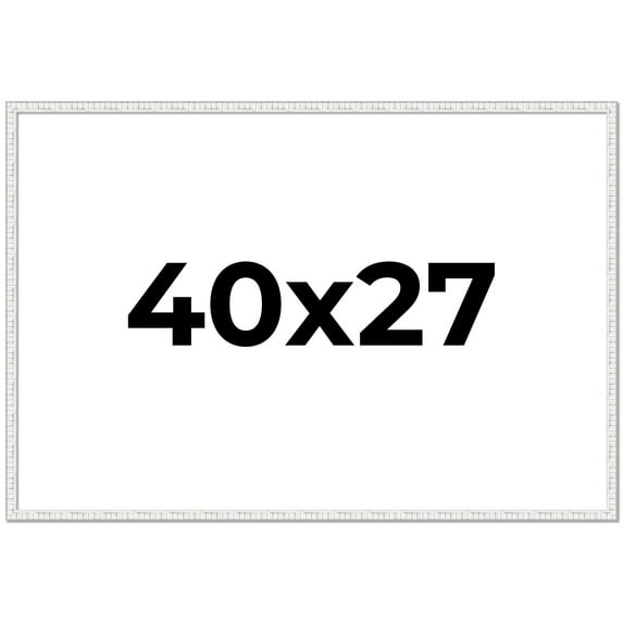 40x27 Frame White Real Wood Picture Frame Width 0.75 inches | Interior Frame Depth 0.5 inches |
