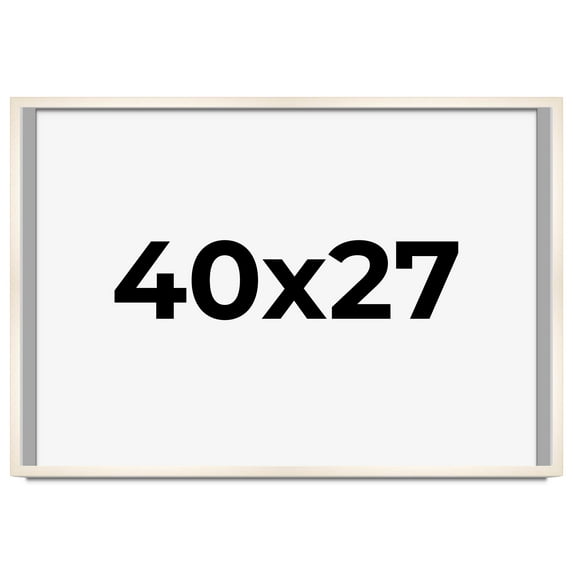 40x27 Frame White Wheat Solid Wood Picture Frame | Moulding Width 0.75 Inches | Interior Depth 0.5