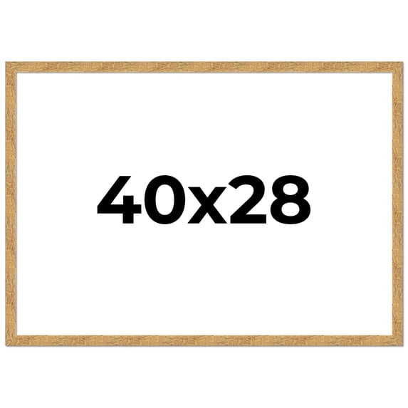40x28 Frame Beige Real Wood Picture Frame Width 1.25 inches | Interior Frame Depth 0.5 inches |