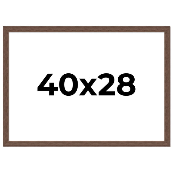 40x28 Frame Brown Farmhouse Solid Wood Picture Frame Width 1.5 Inches | Interior Frame Depth 0.5