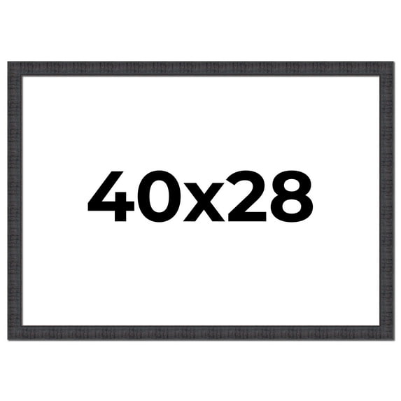 40x28 Frame Brown Rustic Solid Wood Picture Frame 1.5 Inches Wide | Interior Frame Depth 0.5 Inches
