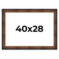 thumbnail image 1 of 40x28 Frame Brown Walnut Gold Ornate Trim Solid Wood Plein Air Picture Frame | 3 Inch Moulding, 1 of 8