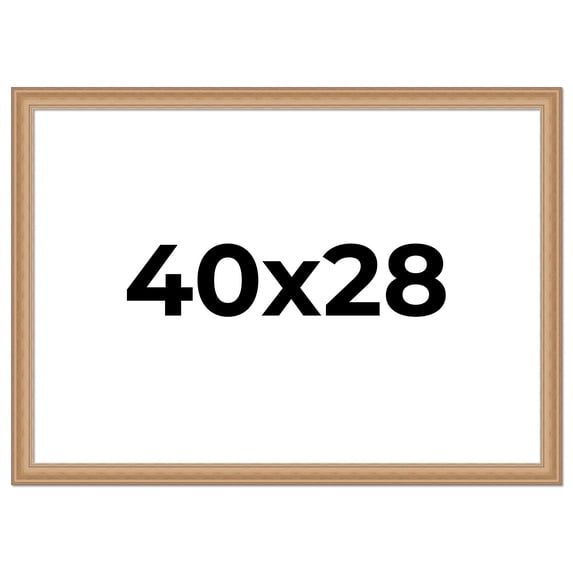 40x28 Frame Charleston Honey Brown Solid Wood Picture Frame Width 1.75 Inches | Interior Depth 0.5