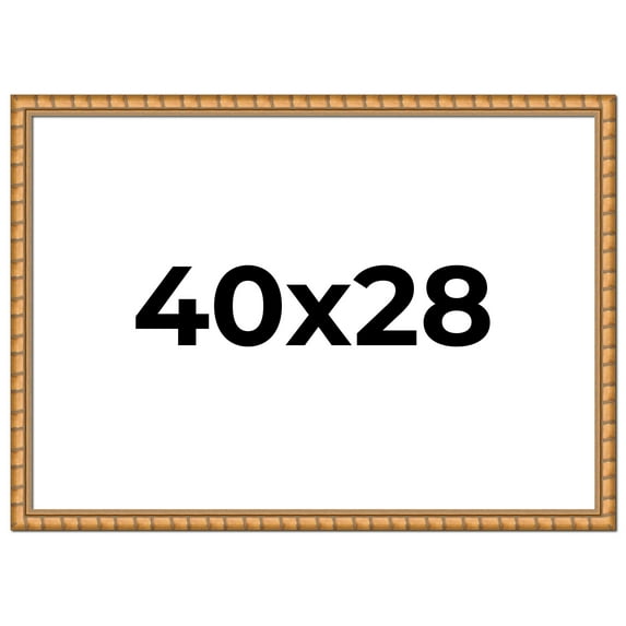 40x28 Frame Gold Real Wood Picture Frame Width 1.5 inches | Interior Frame Depth 0.5 inches |