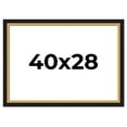 thumbnail image 1 of 40x28 Frame Gold Real Wood Picture Frame Width 2.25 Inches | Interior Frame Depth 0.5 Inches |, 1 of 8