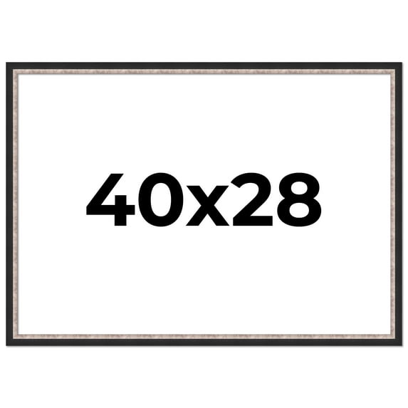 40x28 Frame Silver Real Wood Picture Frame Width 1.25 Inches | Interior Frame Depth 0.75 Inches |