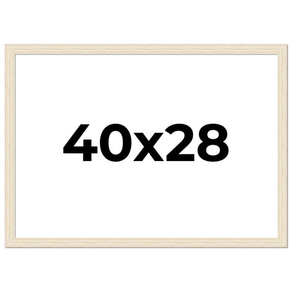 40x28 Frame White Real Wood Picture Frame Width 1.5 inches | Interior Frame Depth 0.5 inches | Barn