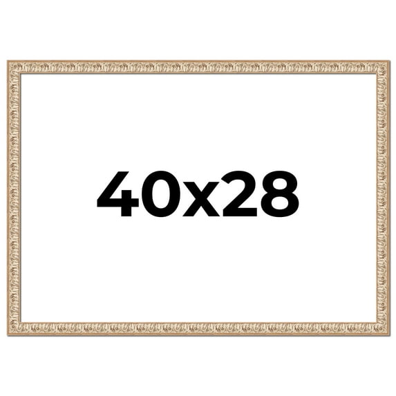 40x28 Frame White Real Wood Picture Frame Width 1.5 inches | Interior Frame Depth 0.5 inches |