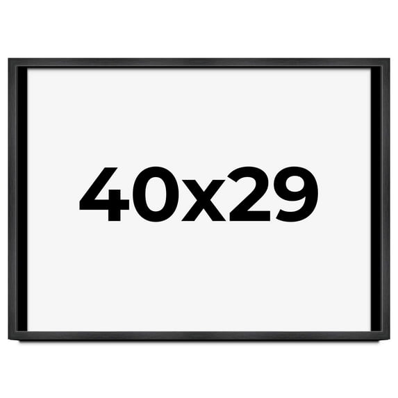 40x29 Frame Black Charcoal Grey Wood Textured Picture Frame | 0.75 Inch Moulding Width | Gunmetal