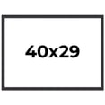 thumbnail image 1 of 40x29 Frame Black Real Wood Picture Frame Width 1.25 Inches | Interior Frame Depth 0.5 Inches |, 1 of 8