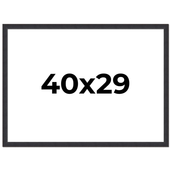 40x29 Frame Black Real Wood Picture Frame Width 1.25 Inches | Interior Frame Depth 0.5 Inches |