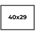 thumbnail image 1 of 40x29 Frame Black Real Wood Picture Frame Width 1.25 inches | Interior Frame Depth 0.5 inches |, 1 of 8
