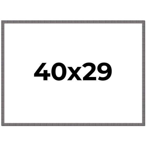 40x29 Frame Blue Kingsley Pewter Solid Wood Picture Frame Width 0.75 Inches |Interior Depth 0.5