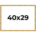 thumbnail image 1 of 40x29 Frame Gold Bamboo Solid Wood Picture Frame | 1 Inch Moulding Width | Interior Frame Depth, 1 of 8