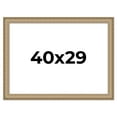 thumbnail image 1 of 40x29 Frame Ornate Silver Beaded Solid Wood Picture Frame Width 2.5 Inches | Interior Depth 1, 1 of 8