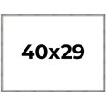 thumbnail image 1 of 40x29 Frame Silver Grey Distressed Solid Wood Picture Frame | 0.75 Inch Moulding Width | Interior, 1 of 8