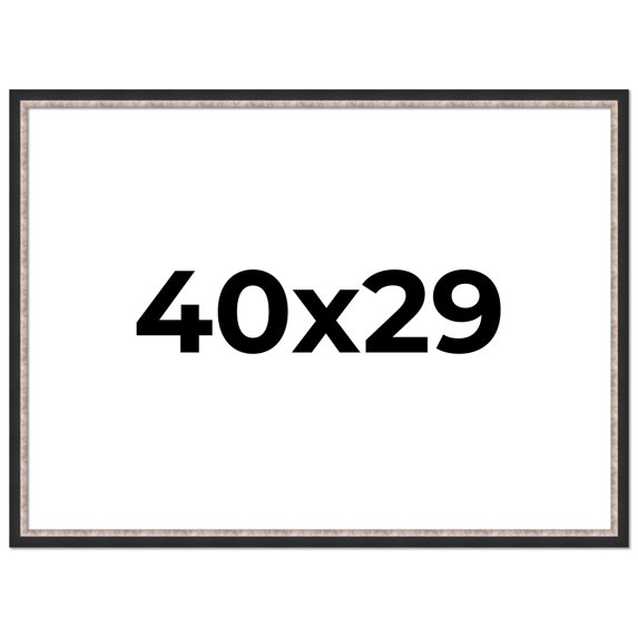 40x29 Frame Silver Real Wood Picture Frame Width 1.25 Inches | Interior Frame Depth 0.75 Inches |