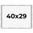 thumbnail image 1 of 40x29 Frame Silver Whitewashed Wood Grain Solid Wood Shadow Box | 0.75 Inch Moulding Width | 0.75, 1 of 8