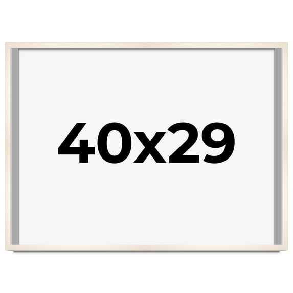 40x29 Frame White Wheat Solid Wood Picture Frame | Moulding Width 0.75 Inches | Interior Depth 0.5