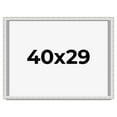 thumbnail image 1 of 40x29 Shadow Box Frame Silver | 1.625 Inches Deep Real Wood Contemporary Shadowbox Display Frame |, 1 of 7