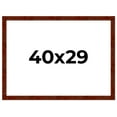 thumbnail image 1 of 40x29 Walnut Brown Veneer Real Wood Picture Frame Width 1.75 inches | Interior Frame Depth 0.5, 1 of 8