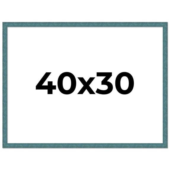 40x30 Frame Blue Rustic Barnwood Solid Wood Picture Frame Width 1.25 Inches | Interior Depth 0.5
