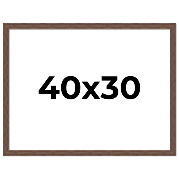 40x30 Frame Brown Farmhouse Solid Wood Picture Frame Width 1.5 Inches | Interior Frame Depth 0.5