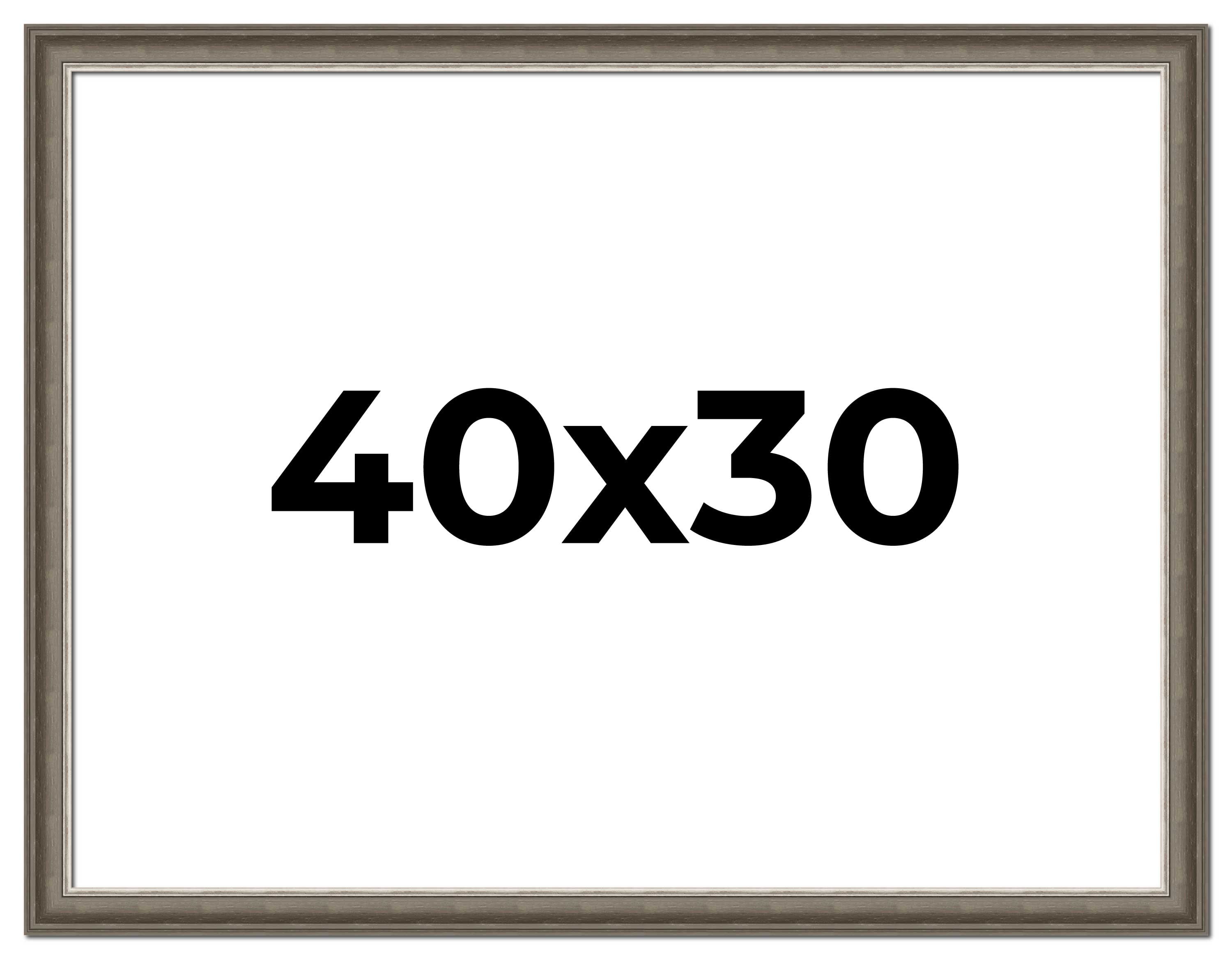 Kingsley Brown 40x30 Solid Wood Picture Frame with UV Acrylic