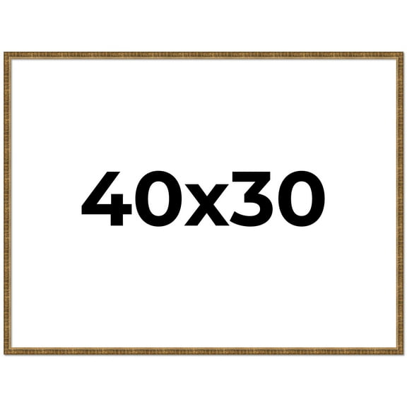 40x30 Frame Gold Picture Frame - Complete Modern Photo Frame Includes UV Acrylic Shatter Guard